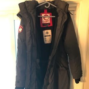 Canada weather gear XL grey fur hood coat